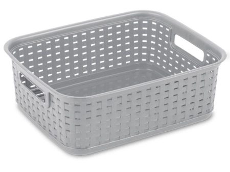 Sterilite Short Weave Basket, Grey Supply