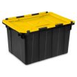 Sterilite Hingd Lid Industrial Tote Yellow, 45 L 55 x 39 x 32 cm Hot on Sale