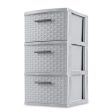 Sterilite 3 Drawer Unit Grey, 61 x 55 cm Discount