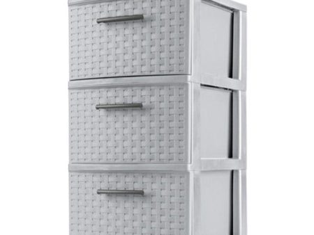 Sterilite 3 Drawer Unit Grey, 61 x 55 cm Discount