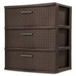 Sterilite 3 Drawer Unit Brown, 61 x 55 cm Supply