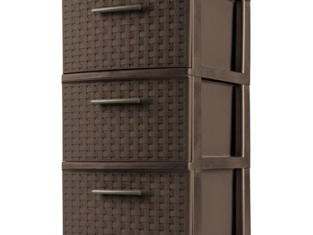 Sterilite 3 Drawer Espresso, 38 x 32 x 61 cm Cheap