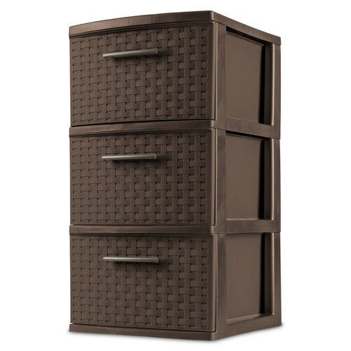 Sterilite 3 Drawer Espresso, 38 x 32 x 61 cm Cheap