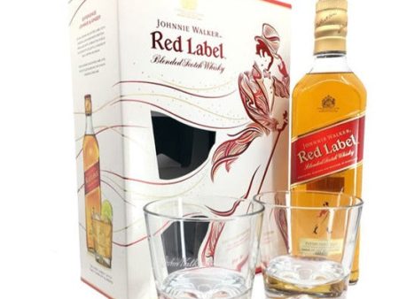 Johnnie Walker Red Gift pack, 75 cl + 2 glasses Fashion