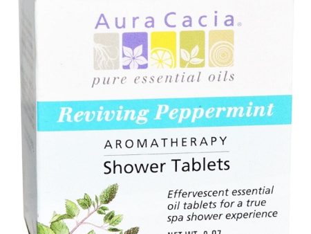 Aura Cacia, Reviving Peppermint Shower Tabs, 3 oz on Sale