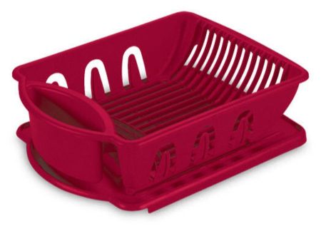 Sterilite Ultra Sink 2 Set, Medium Red Supply