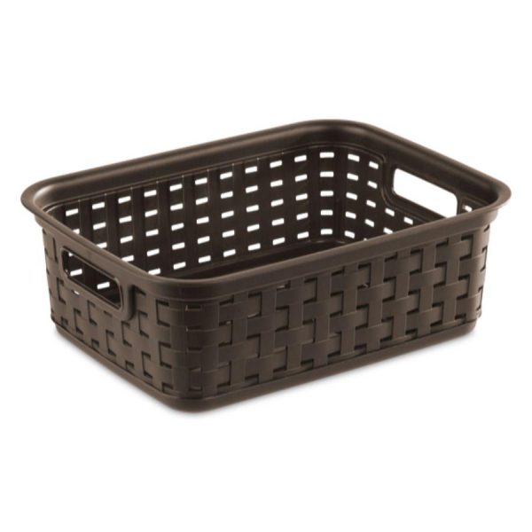 Sterilite Small Weave Basket, Espresso For Cheap