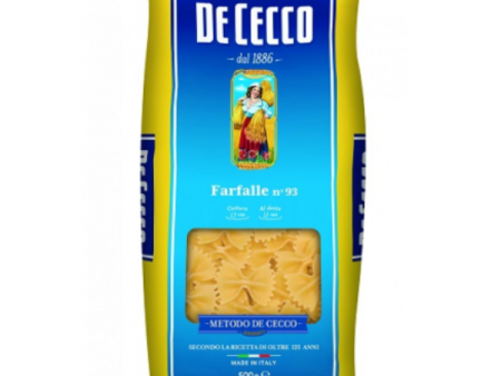 De Cecco Farfalle n°93, 500 g Discount