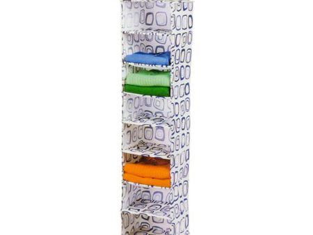 Honey Can Do 8-Shelf Hanging Organizer, Blue white Sale