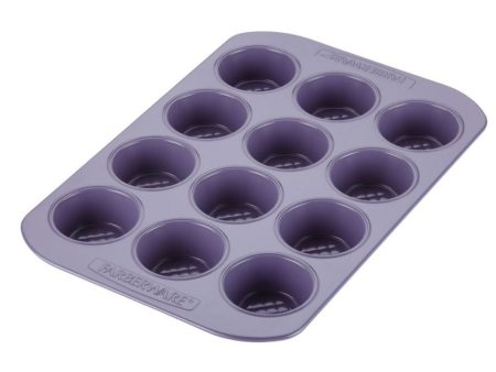 Farberware, Muffin Pan Ceramic Lavender 12 cups Supply