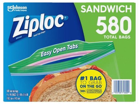 Ziploc Sandwich Bags 4 Pk, 580 ct Online Sale