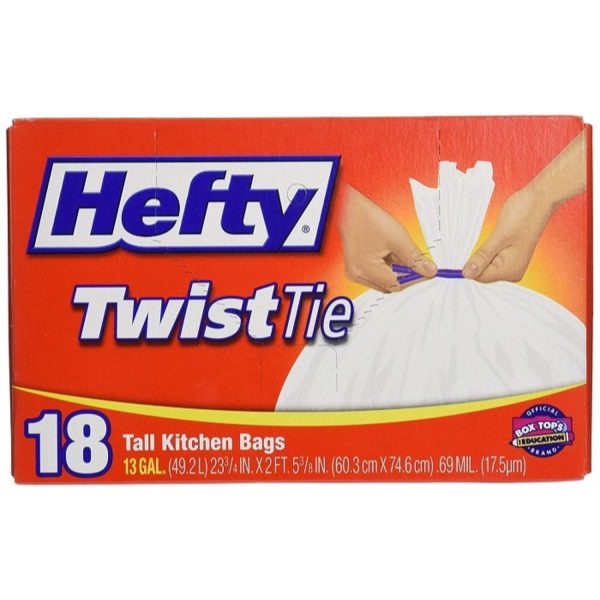 Hefty Twist, Tie Tall Kitchen Bag, 18 ct Hot on Sale