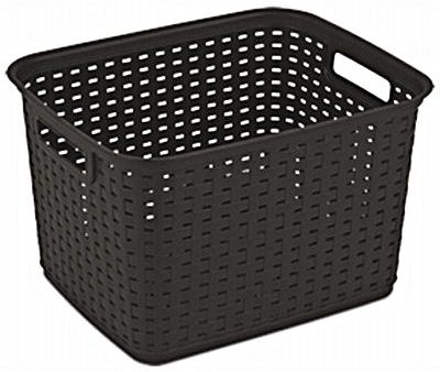 Sterilite Weave Basket, Espresso 38L x31W x24H cm Sale