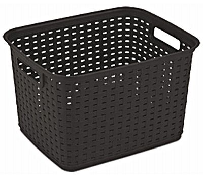 Sterilite Weave Basket, Espresso 38L x31W x24H cm Sale