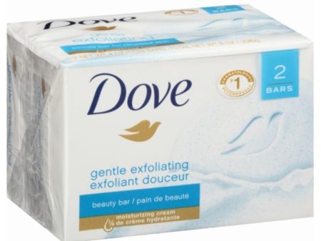 Dove Beauty Soap Bar Gentle Exfoliating, 2 ct Online