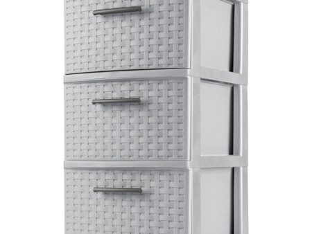 Sterilite 3 Drawer Grey, 38 x 32 x 61 cm Online