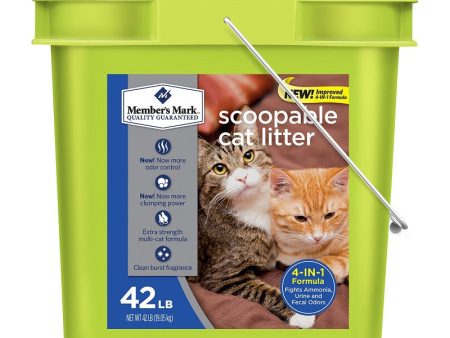 Member s Mark 4-in-1 Formula Scoopable Cat Litter, 42 lb Online