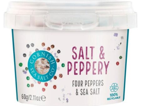 Cornish Sea Salt & Luxury Four Pepper 60g For Cheap