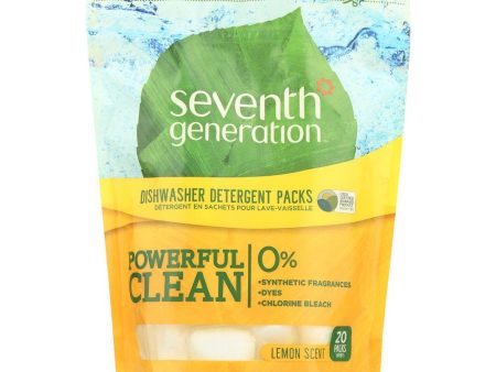 Seventh Generation Dishwasher Pacs Lemon, 20 ct Discount