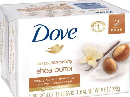 Dove Beauty Soap Bar Shea Butter, 2 ct Online Hot Sale