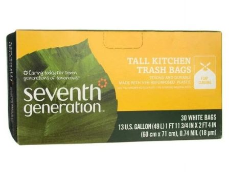 Seventh Generation, Tall Kitchen Trash Bags, 30 ct For Sale