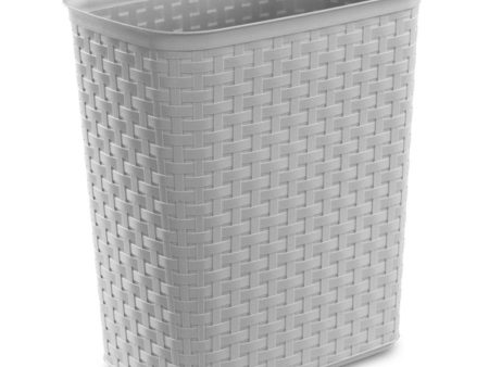 Sterilite Weave Waste Basket Grey, 22 L Fashion