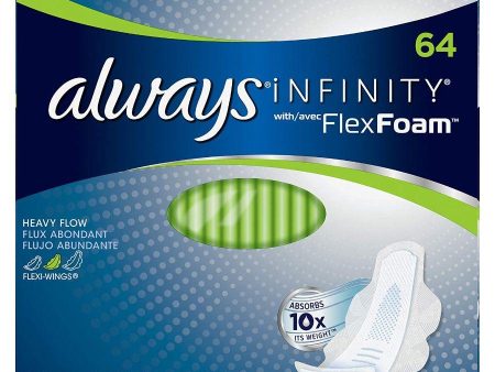 Always Infinity Super Heavy with Wings, 64 ct Cheap