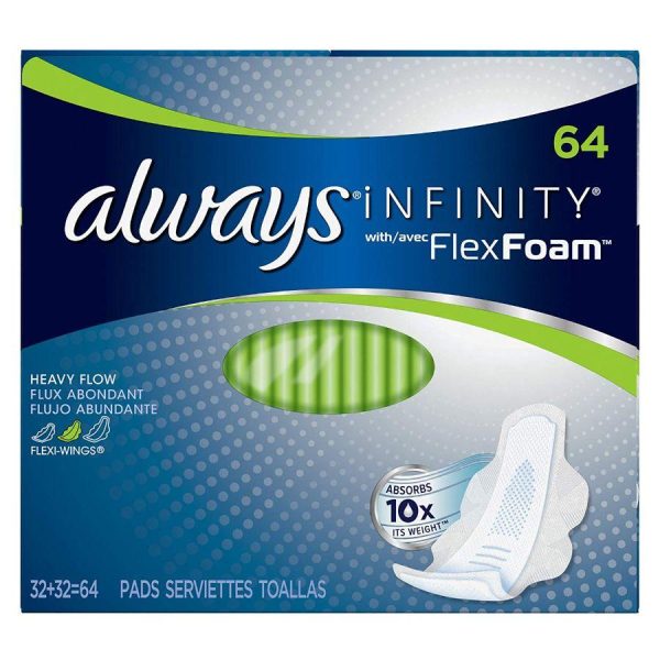 Always Infinity Super Heavy with Wings, 64 ct Cheap