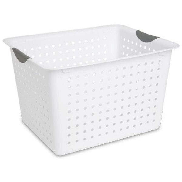 Sterilite Deep Ultra Basket White, 40 x 33 x 26 cm Online now