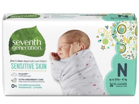 Seventh Generation, Baby Diapers Jumbo Newborn- 36ct Online now