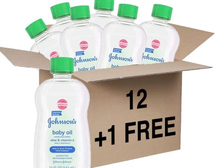 Johnson s, Baby Oil Aloe & Vitamin E,12x 14 oz Online Hot Sale