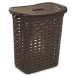 Sterilite Weave Laundry Hamper, Espresso For Sale