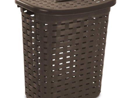 Sterilite Weave Laundry Hamper, Espresso For Sale