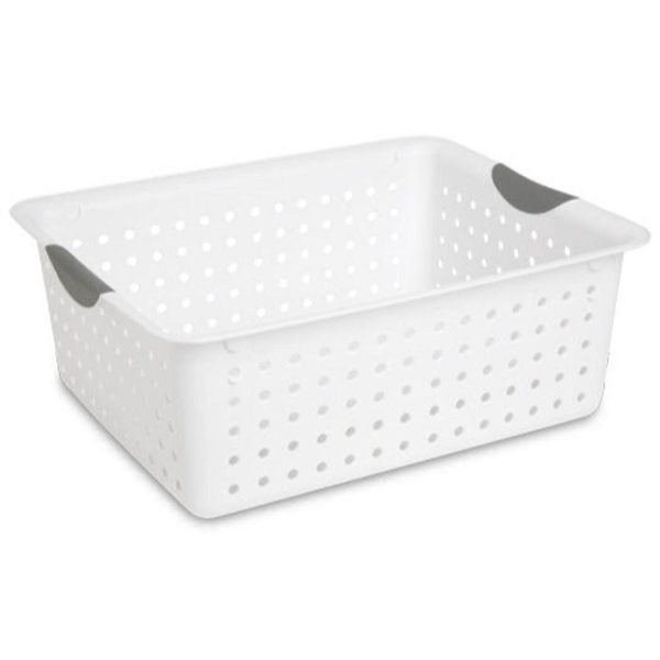 Sterilite Large Ultra Basket White, 40L x 32.7L x 15W cm Fashion