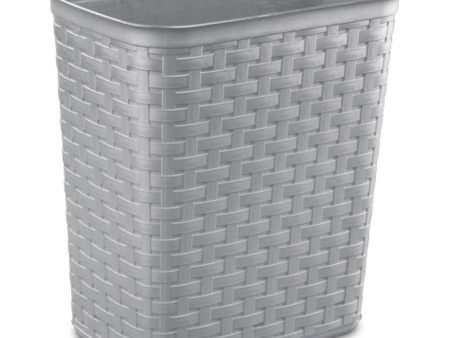 Sterilite Weave Waste Basket Grey, 3.4 Gal Online now