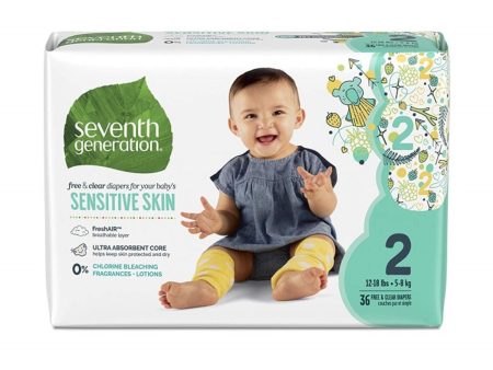 Seventh Generation, Baby Diapers Jumbo Size 2 - 36ct For Discount