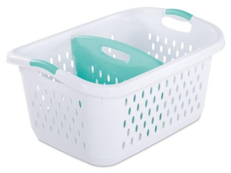 Sterilite Divided Laundry Basket White, 77.5 L For Cheap