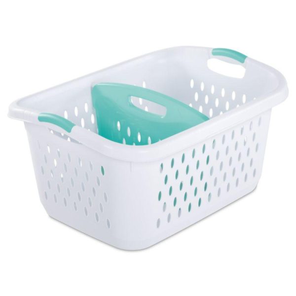 Sterilite Divided Laundry Basket White, 77.5 L For Cheap