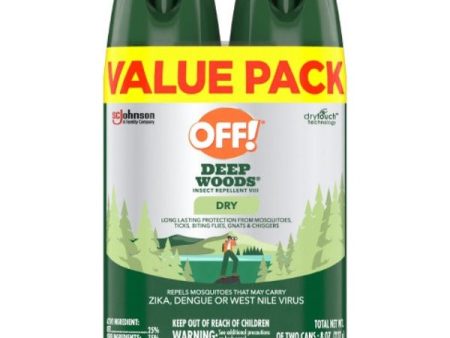 OFF! Deep Woods Dry Personal Bug Spray, 2x 4 oz For Cheap