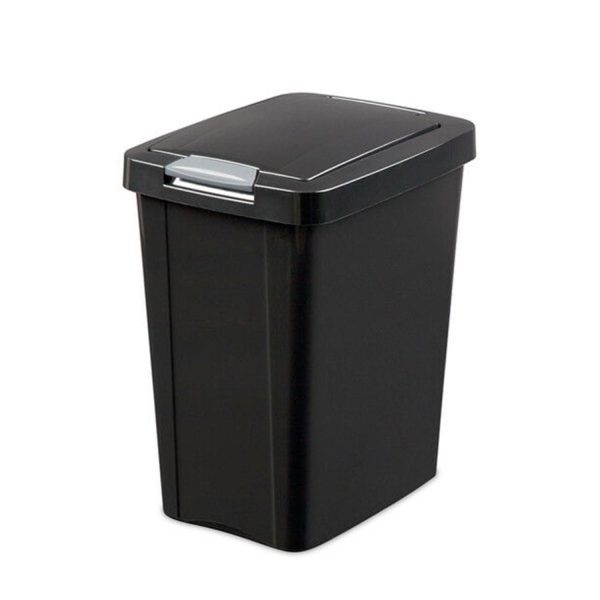 Sterilite Touchtop Wastebasket Black, 28.4 L Online now