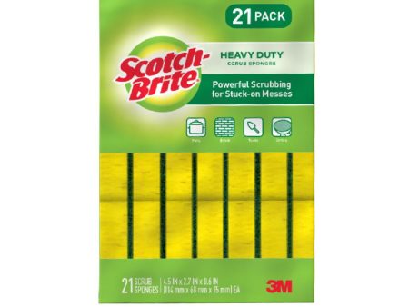 Scotch-Brite Heavy Duty Scrub Sponge, 21 ct Discount