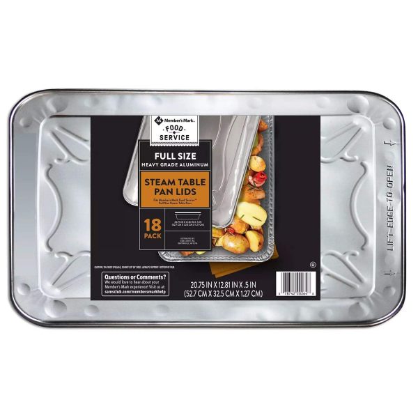 Member s Mark Full-Size Steam Table Pans, 18 ct For Discount