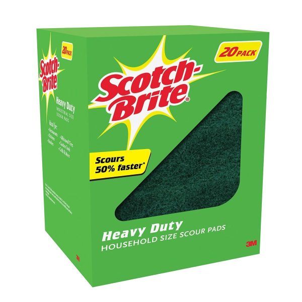 Scotch Brite Heavy Duty Scour Pads 20 PK Fashion