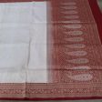 White Pure Katan Silk Banarasi Handloom Saree Discount