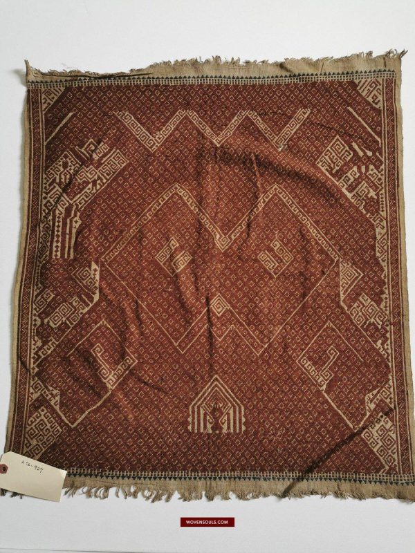 927 Rare Antique Tampan Ship cloth Sumatra Textile Art Fashion