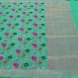 Sea Green Pure Katan Silk Banarasi Handloom Saree Fashion