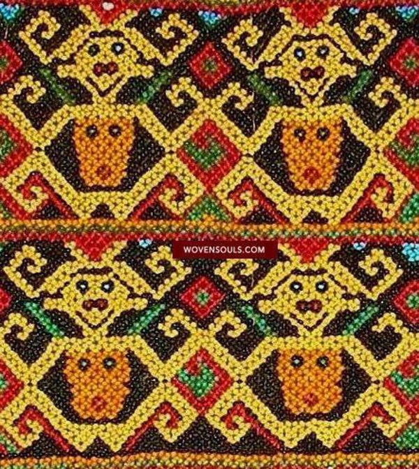 849 Museum Quality Antique Iban Dayak Beaded Wedding Skirt & Jacket Set Online Sale