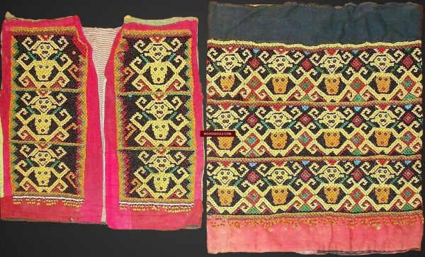 849 Museum Quality Antique Iban Dayak Beaded Wedding Skirt & Jacket Set Online Sale