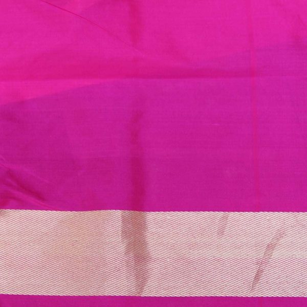 Peach Pure Katan Silk Banarasi Handloom Saree For Sale