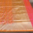 Gold-Rani Pure Katan Silk Banarasi Handloom Saree Hot on Sale